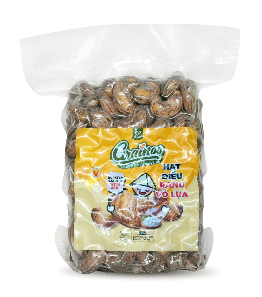 Hạt điều rang vỏ lụa 475g